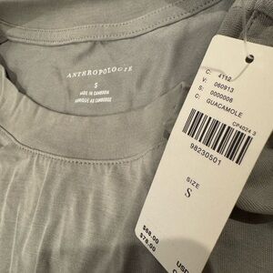 Anthropologie Mint Green/Gray Top. NWT.